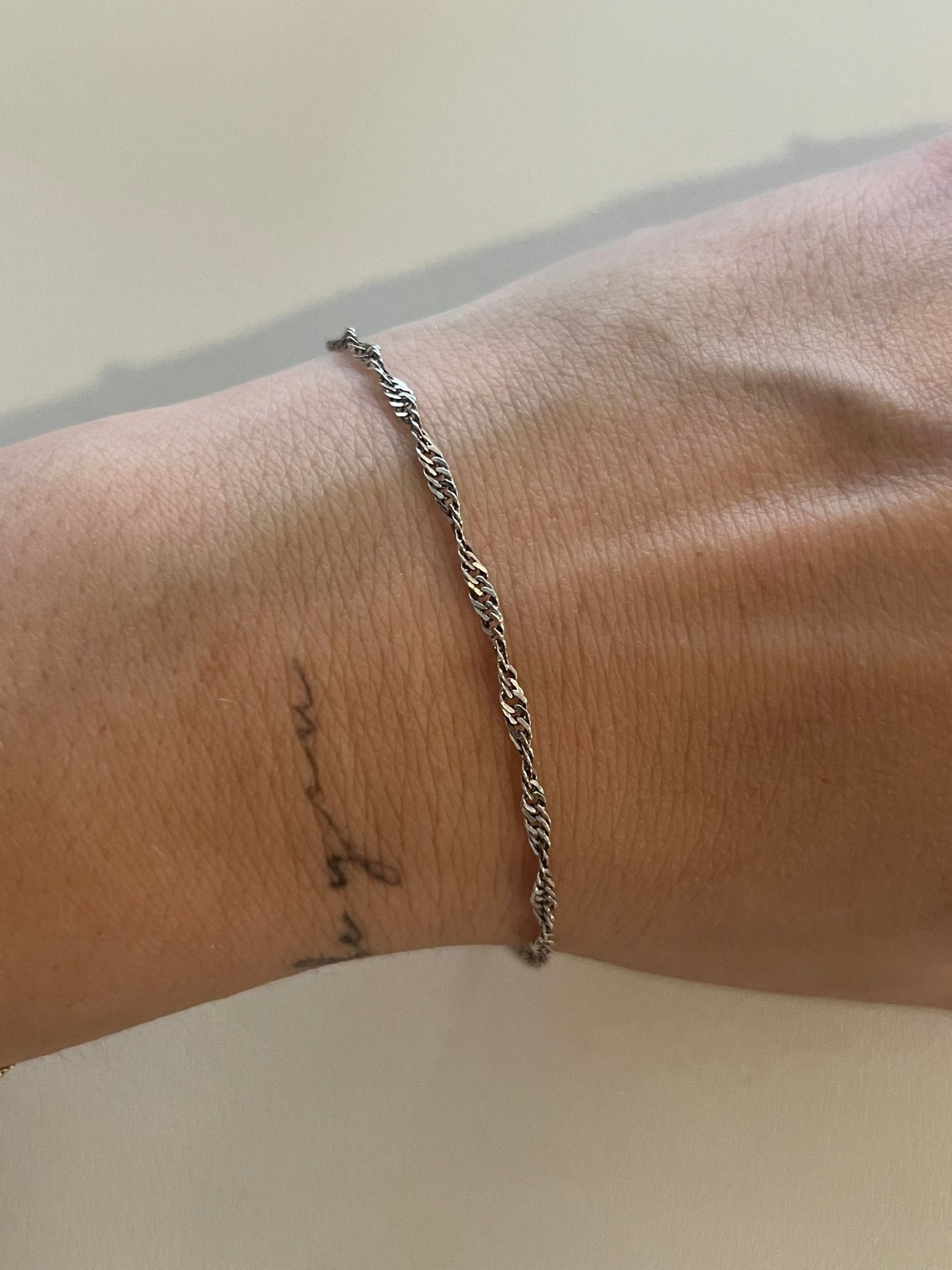 Silver rope chain bracelet - gldn grl