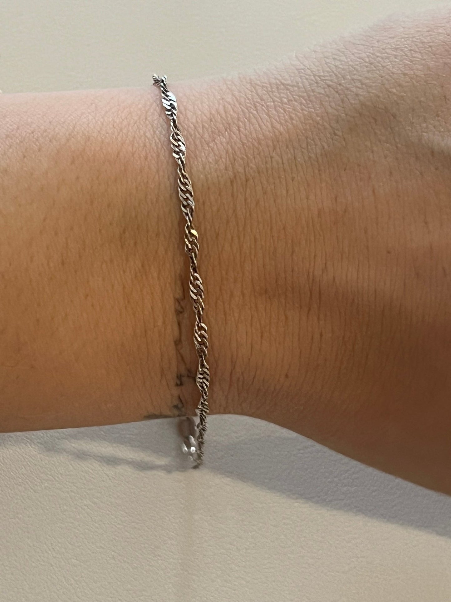 Silver rope chain bracelet - gldn grl