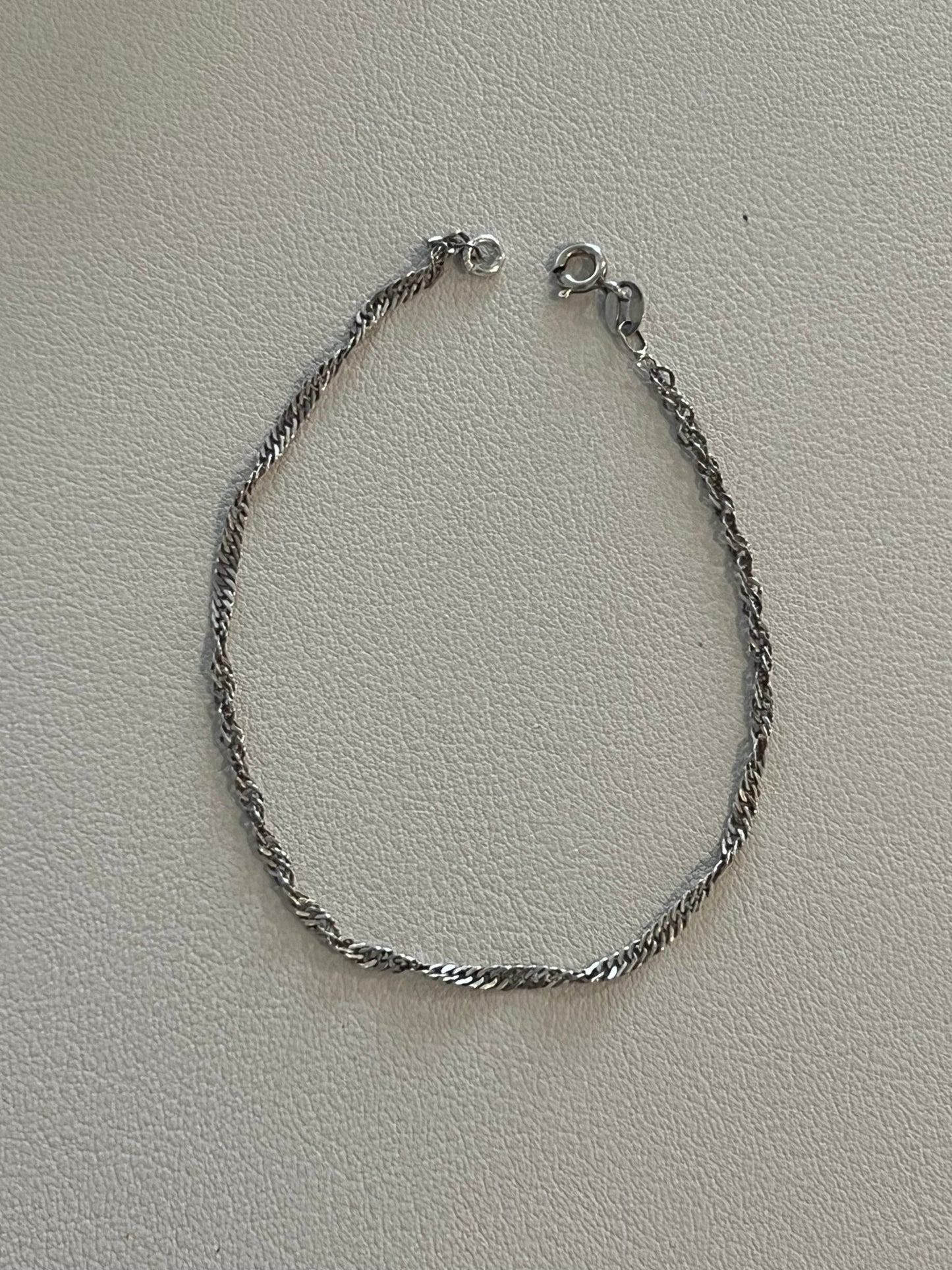 Silver rope chain bracelet - gldn grl