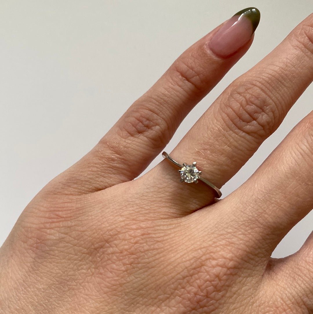 CZ solitaire ring