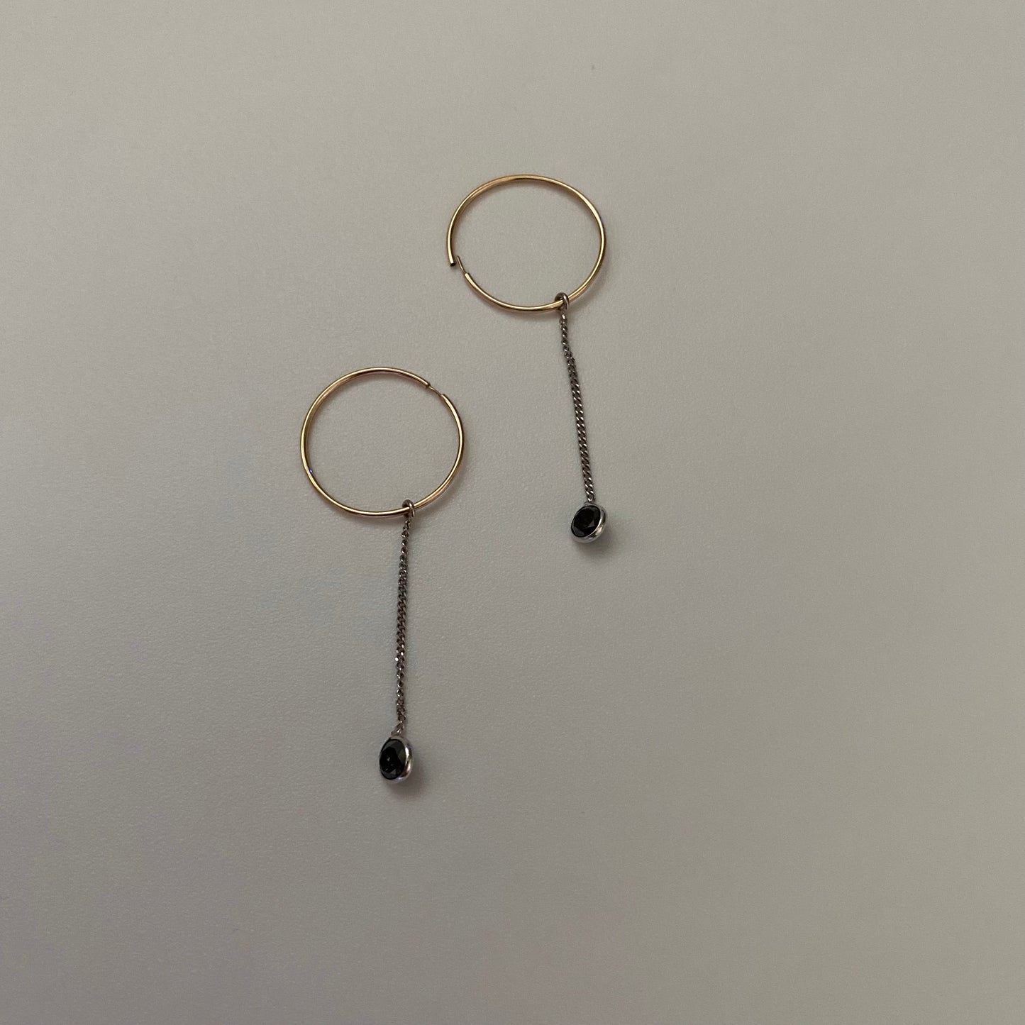 10k black diamond earrings
