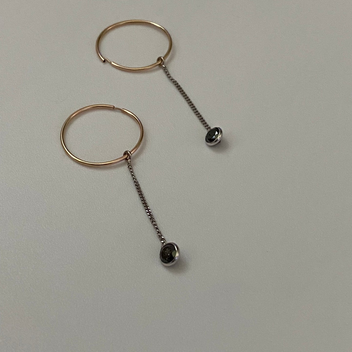 10k black diamond earrings