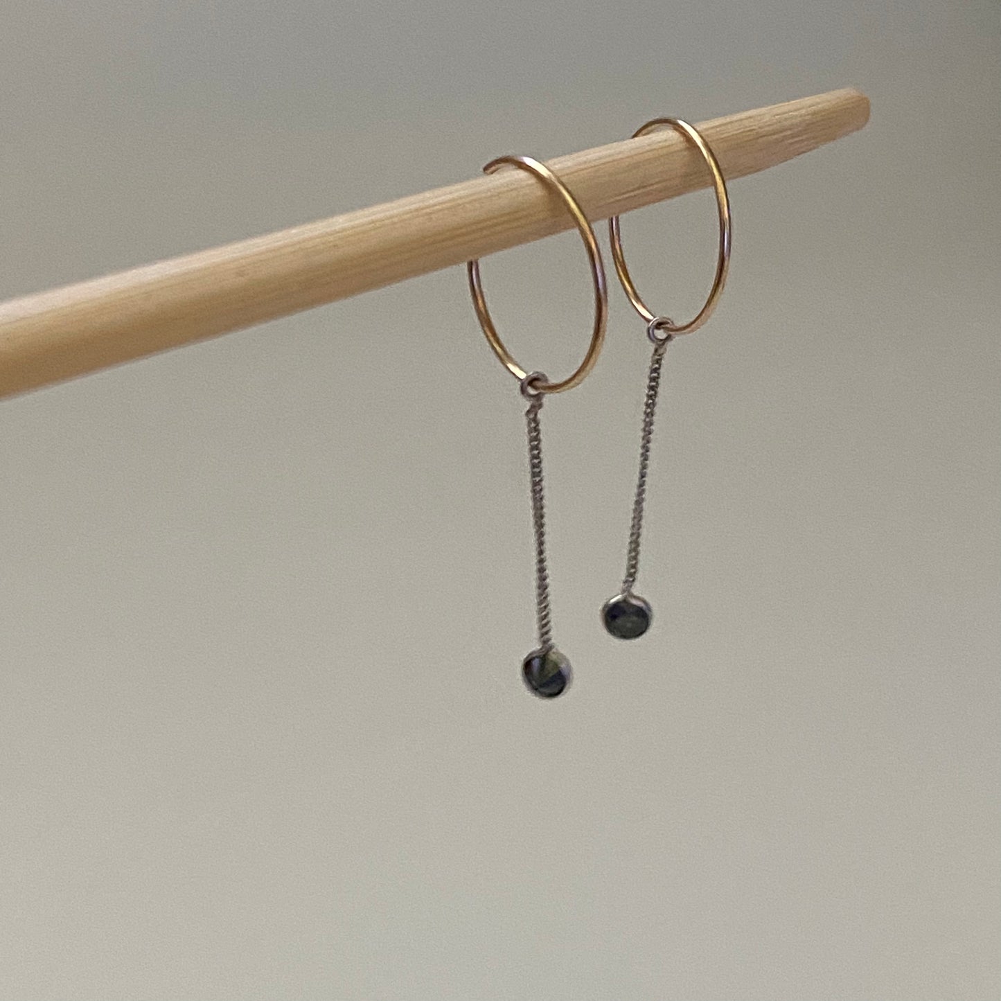 10k black diamond earrings