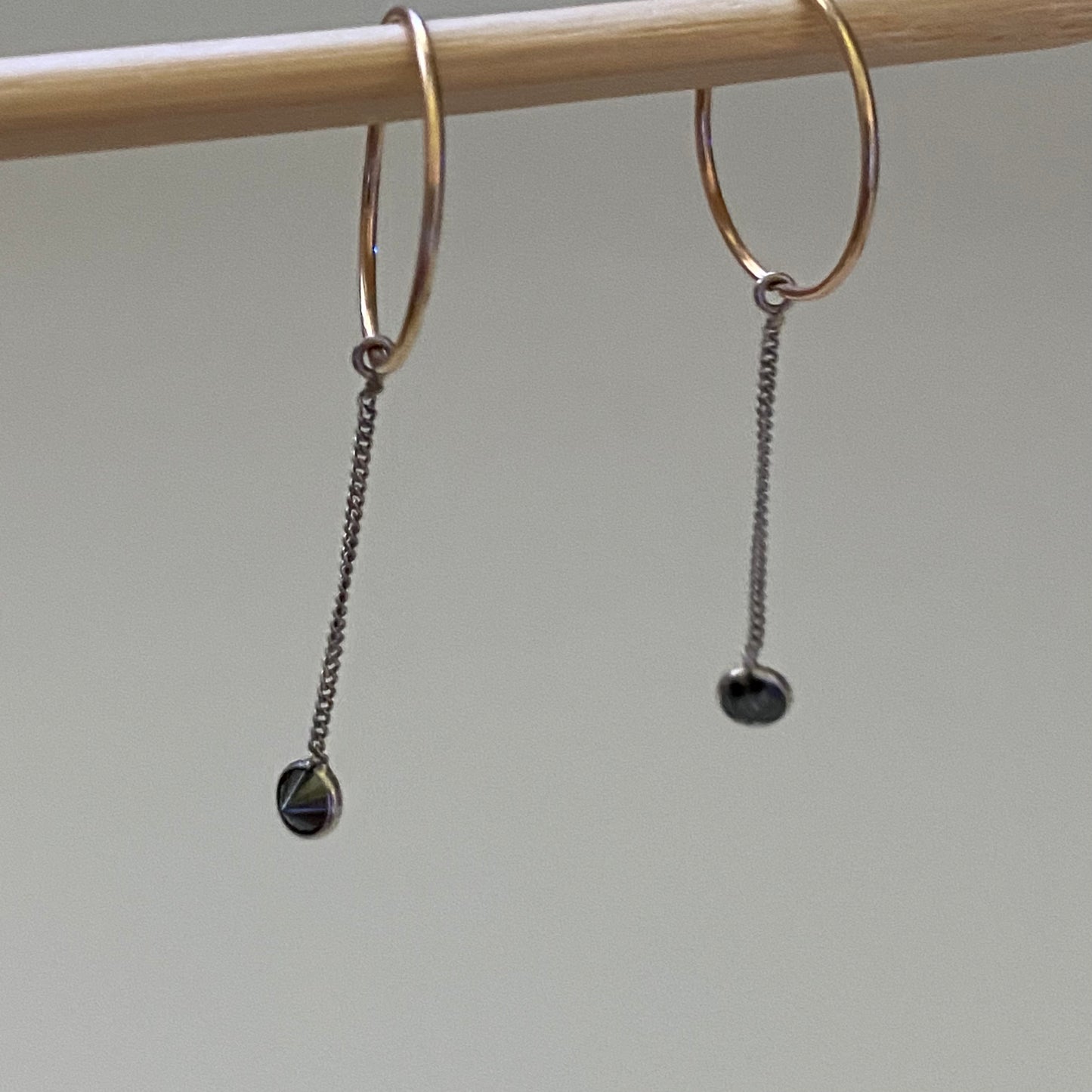 10k black diamond earrings