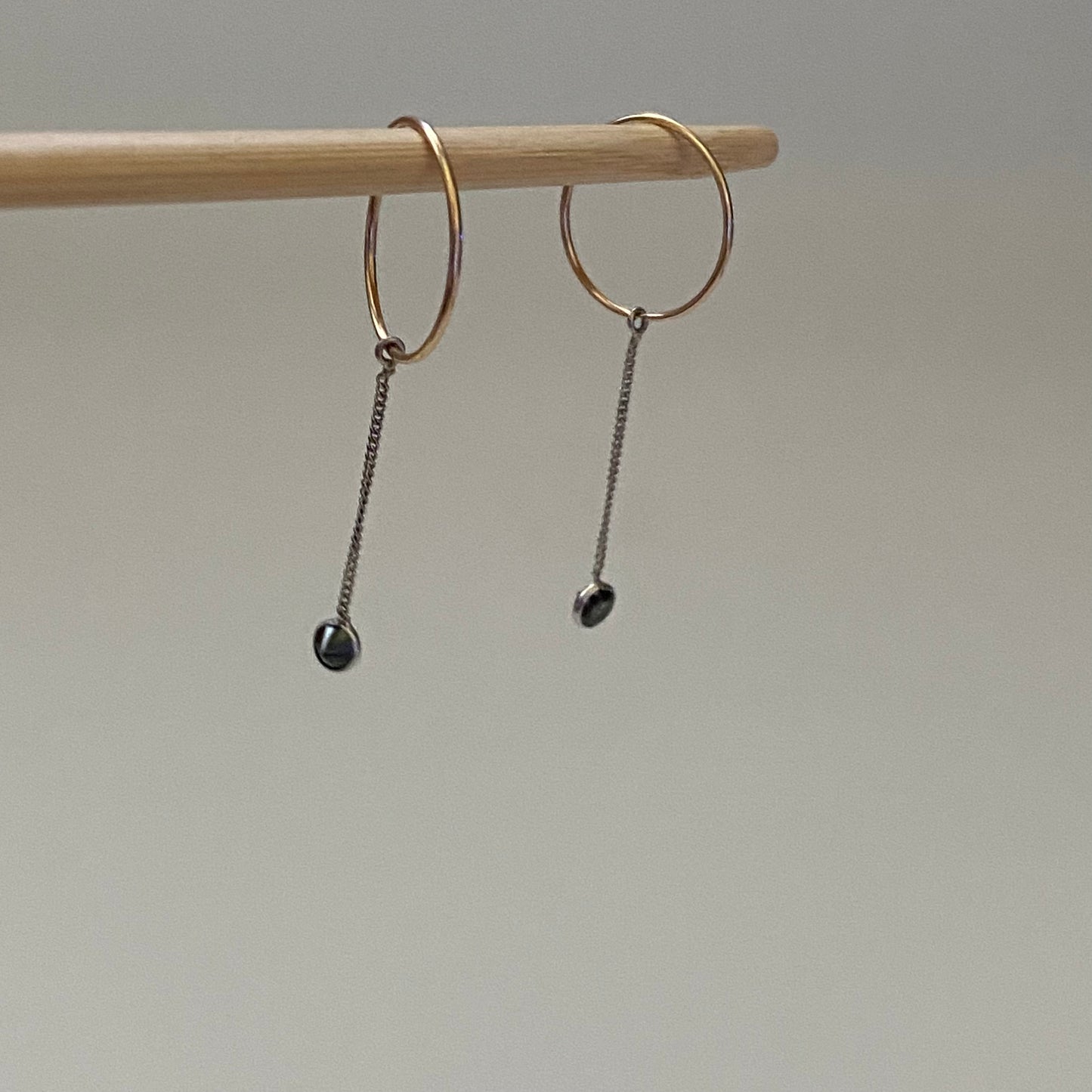 10k black diamond earrings