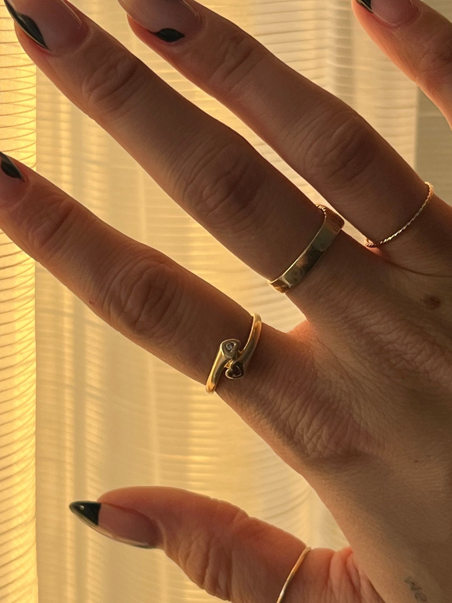 Ruby & diamond heart ring - gldn grl