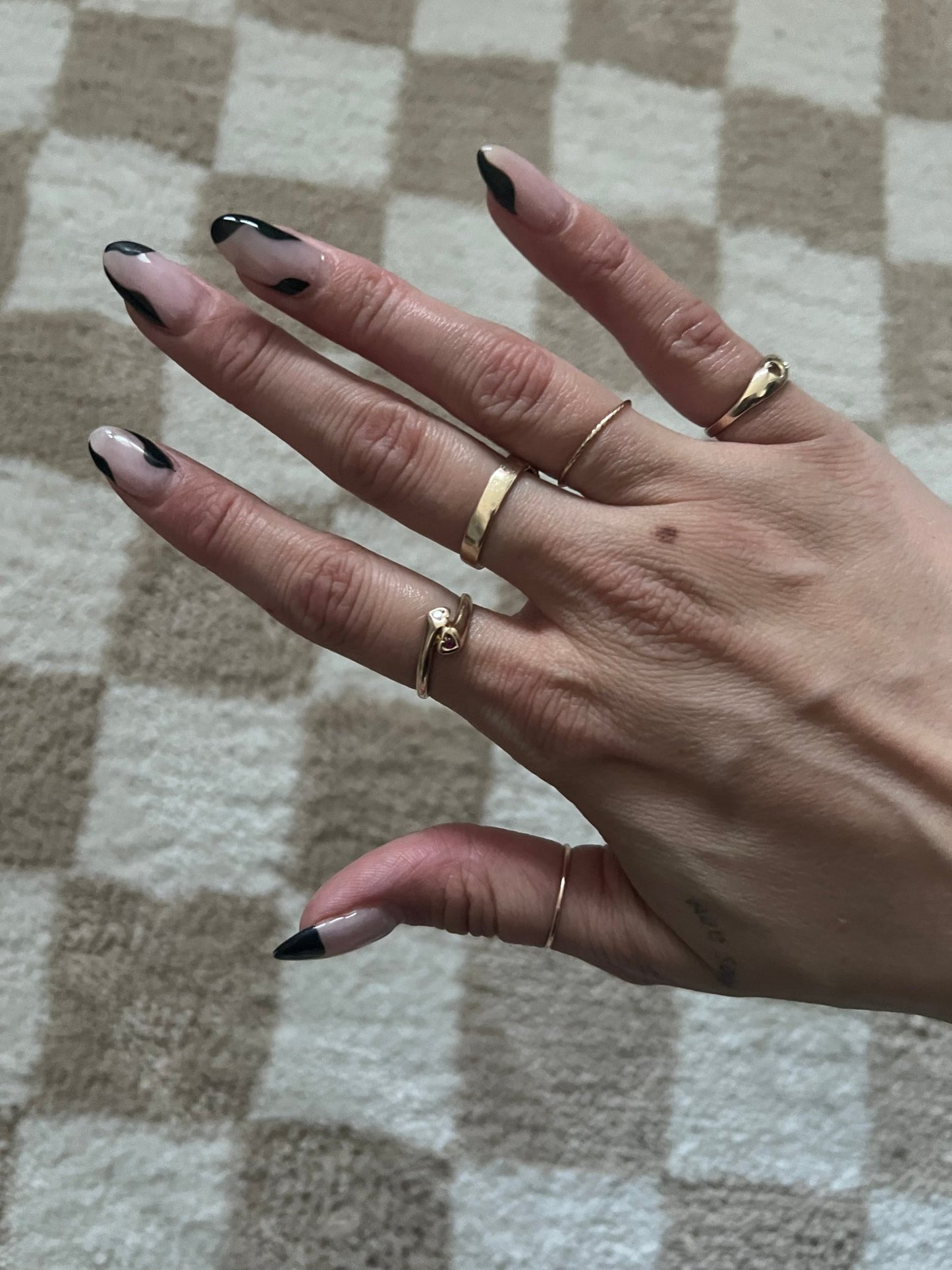 Ruby & diamond heart ring - gldn grl