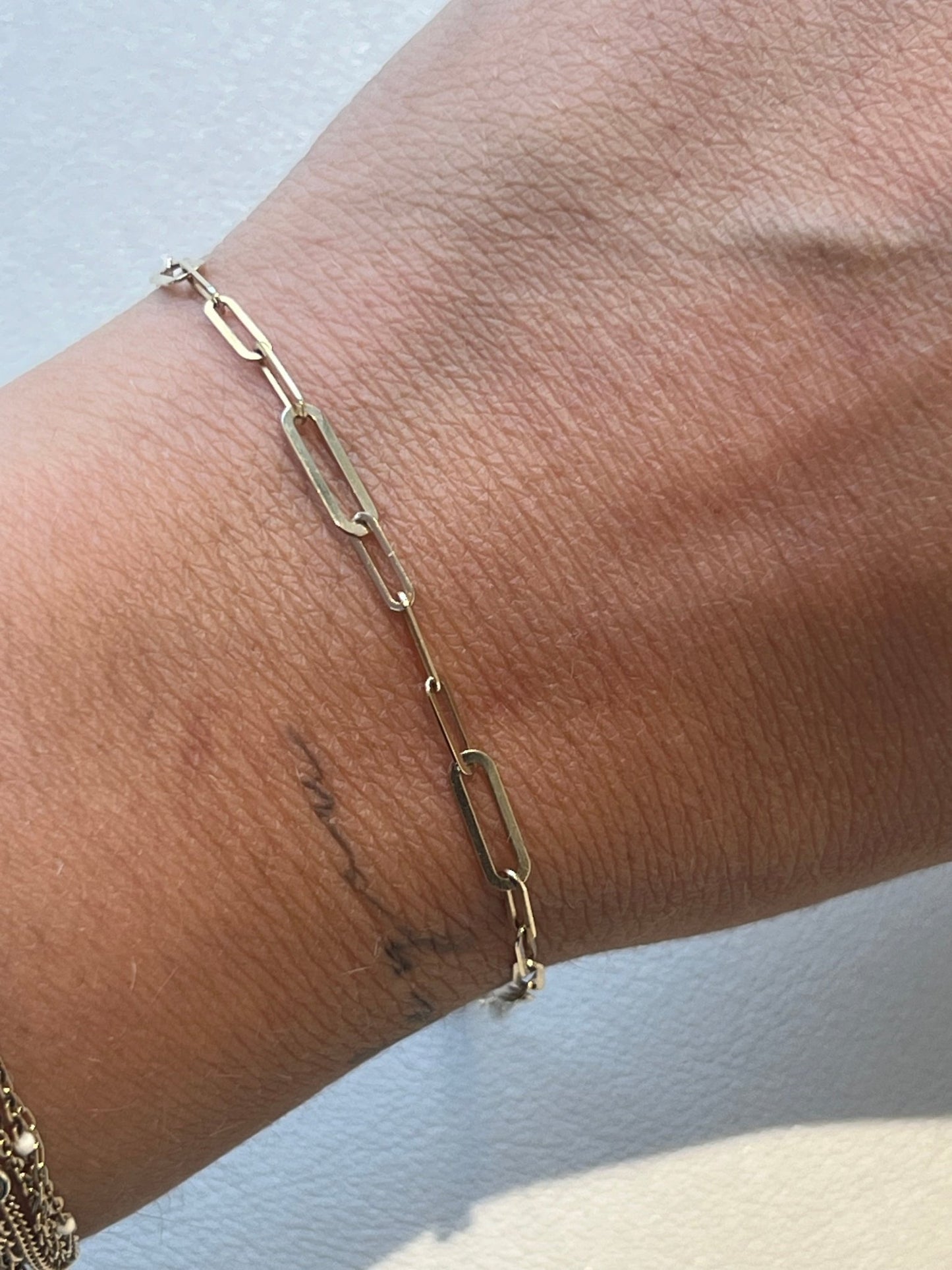 10k paperclip bracelet - gldn grl