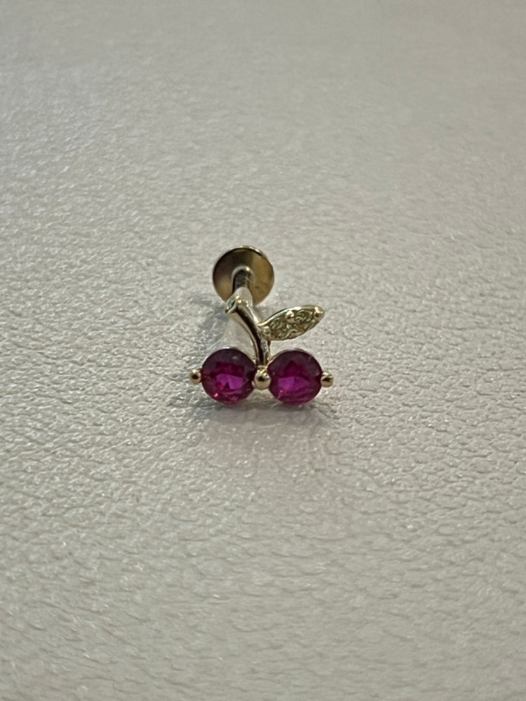 14k cherry stud - gldn grl
