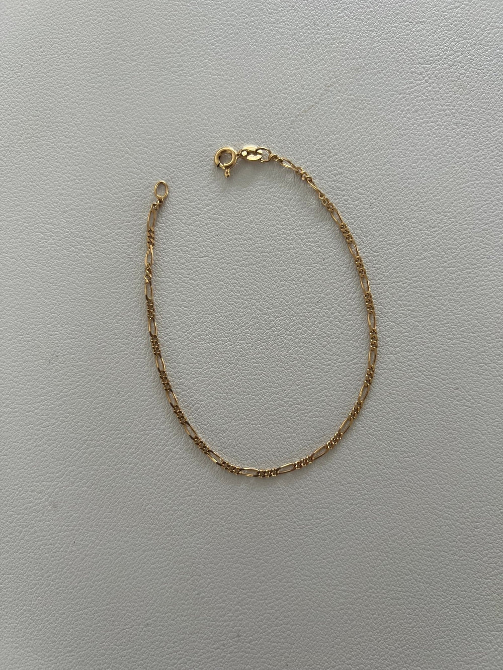 14k figaro bracelet - gldn grl