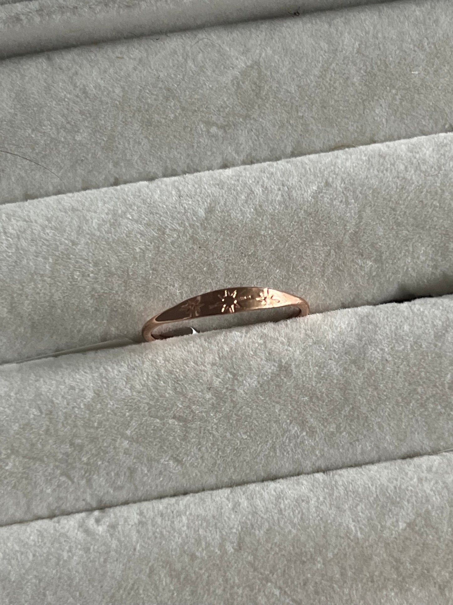 14k rose gold star ring - gldn grl