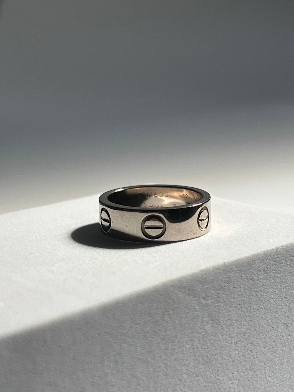 18k white gold Cartier Love Ring - gldn grl