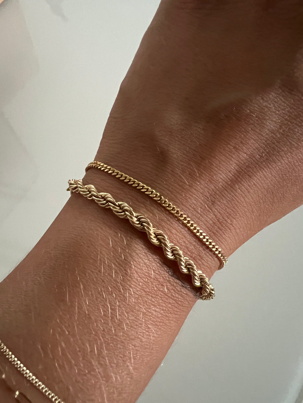 14k rope bracelet