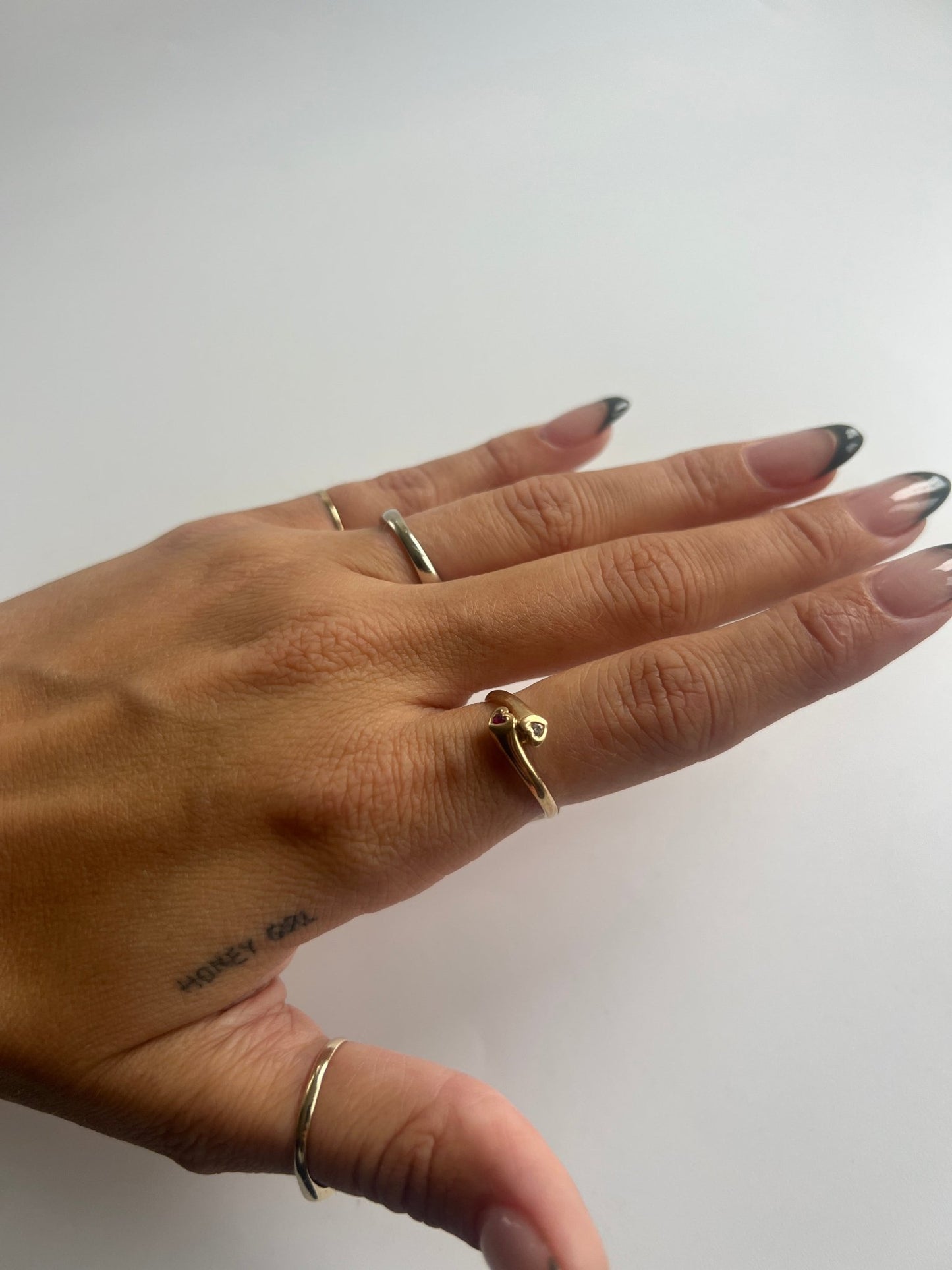 
                  
                    Ruby & diamond heart ring - gldn grl
                  
                