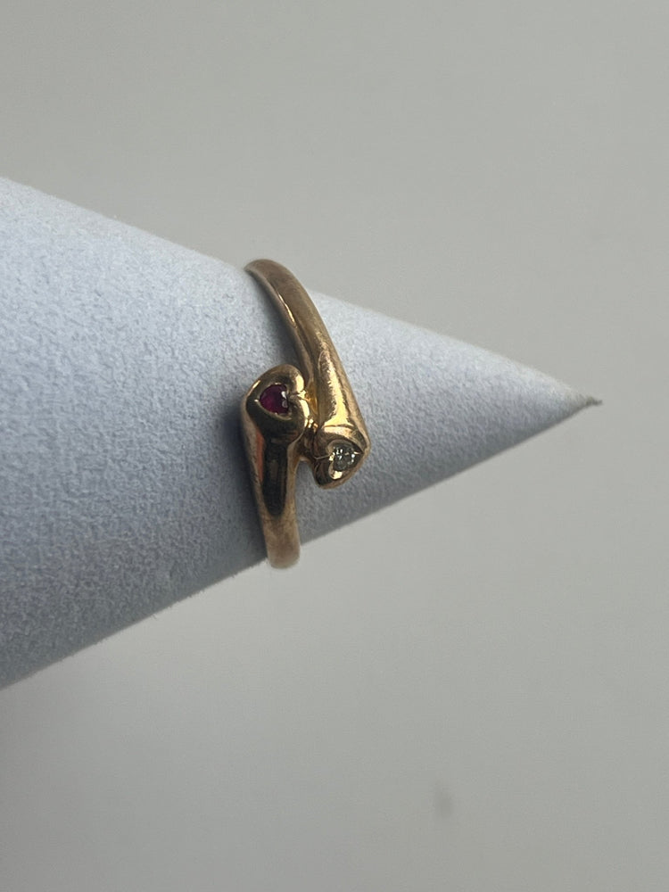 
                  
                    Ruby & diamond heart ring - gldn grl
                  
                