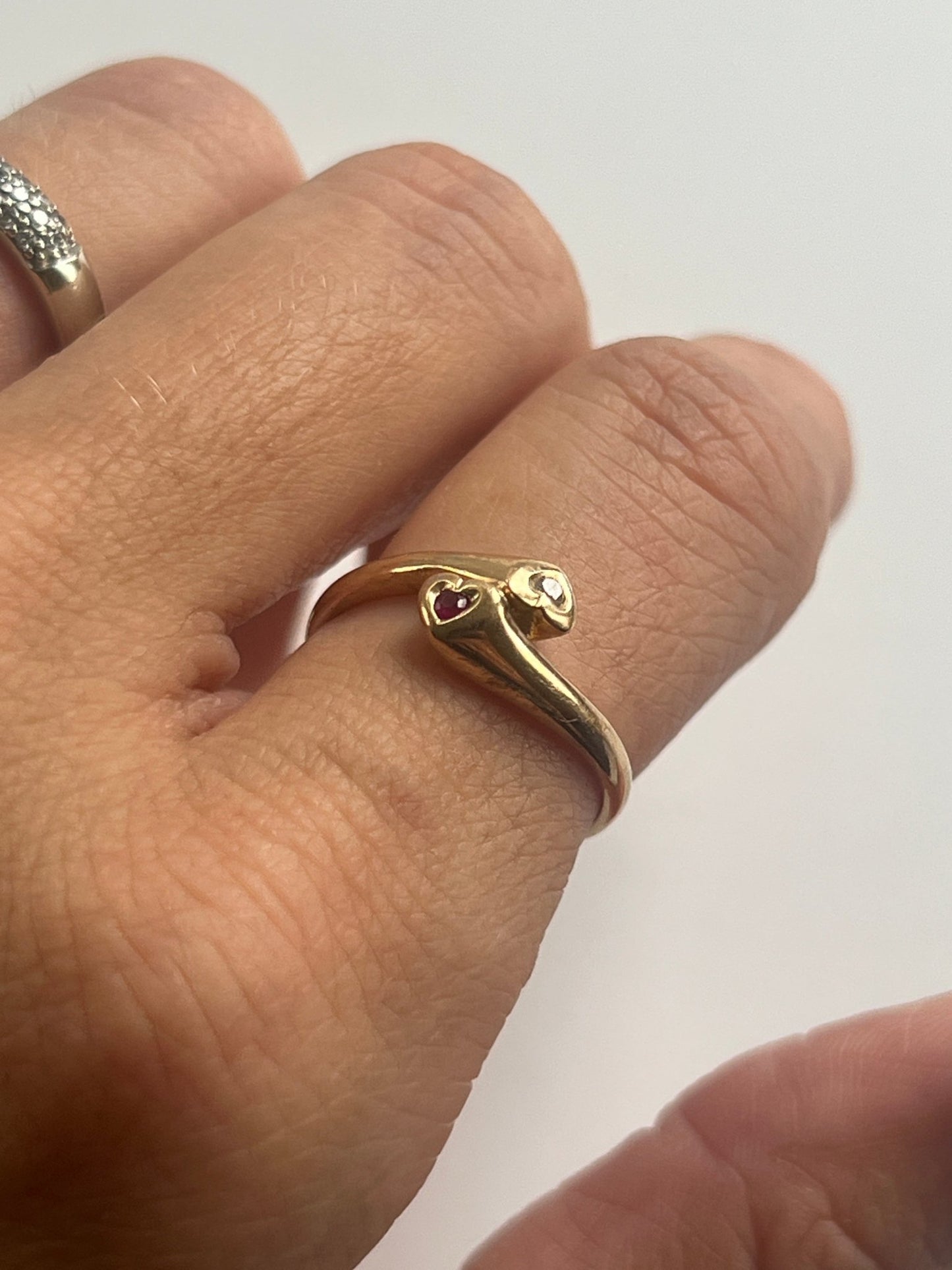 Ruby & diamond heart ring - gldn grl