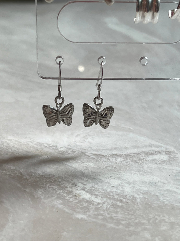 
                  
                    Silver butterfly earrings - gldn grl
                  
                