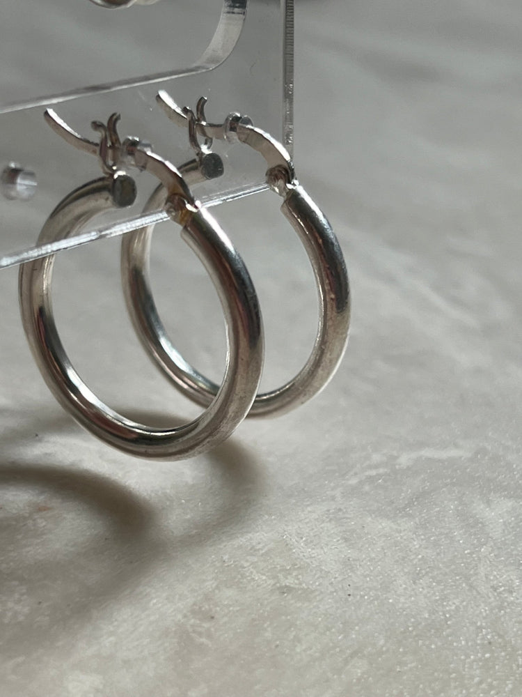 
                  
                    Silver hoops - gldn grl
                  
                