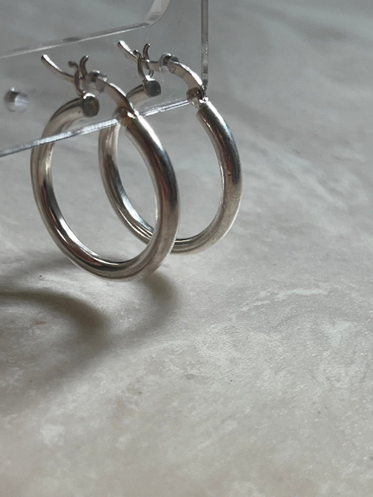 
                  
                    Silver hoops - gldn grl
                  
                