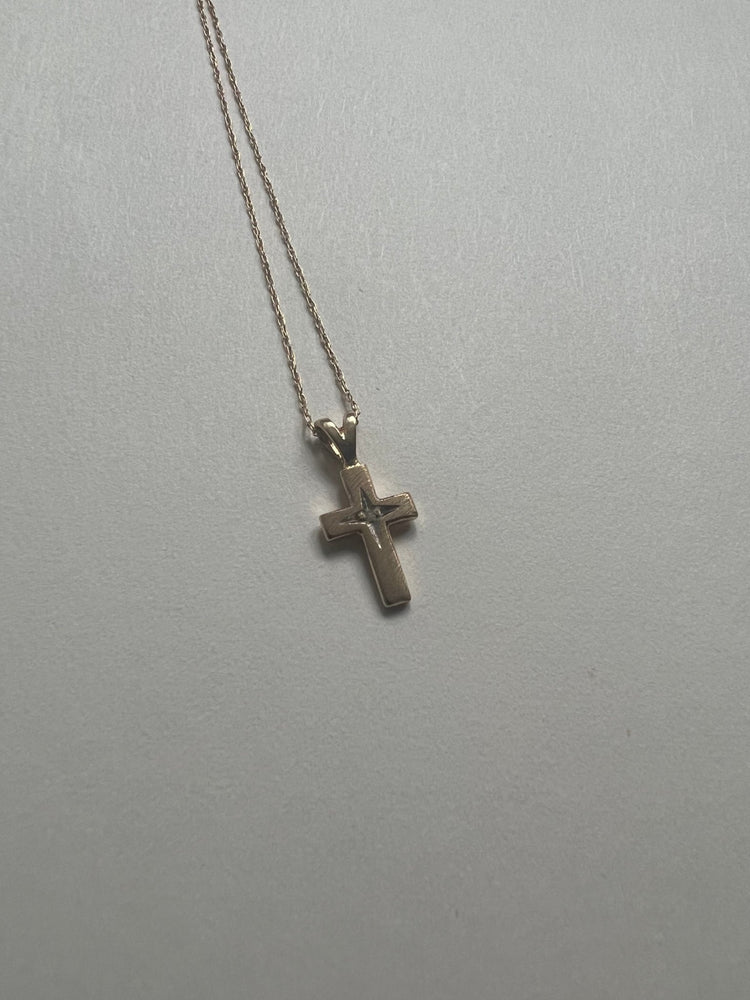 10k small cross necklace - gldn grl