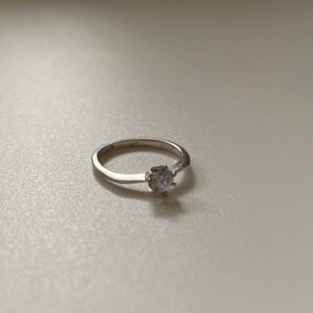 
                  
                    CZ solitaire ring
                  
                