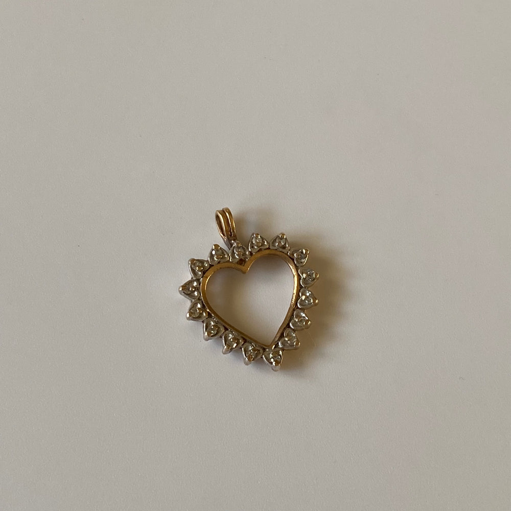 diamond heart pendant